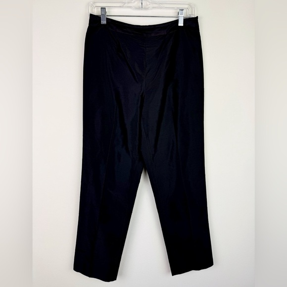 Flores & Flores Black Silk Crop Pants - Picture 1 of 8